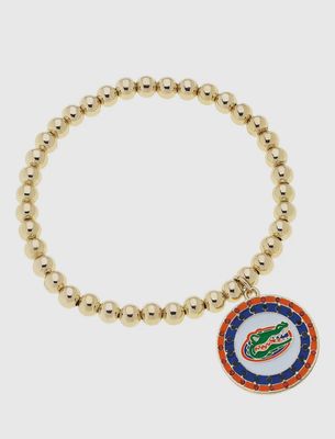 Florida Gators Pave Disc Ball Bead Stretch Bracelet