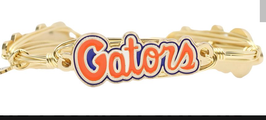 THE FLORIDA GATORS SCRIPT BANGLE BRACELET (LARGE)