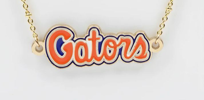 THE FLORIDA GATORS SCRIPT NECKLACE