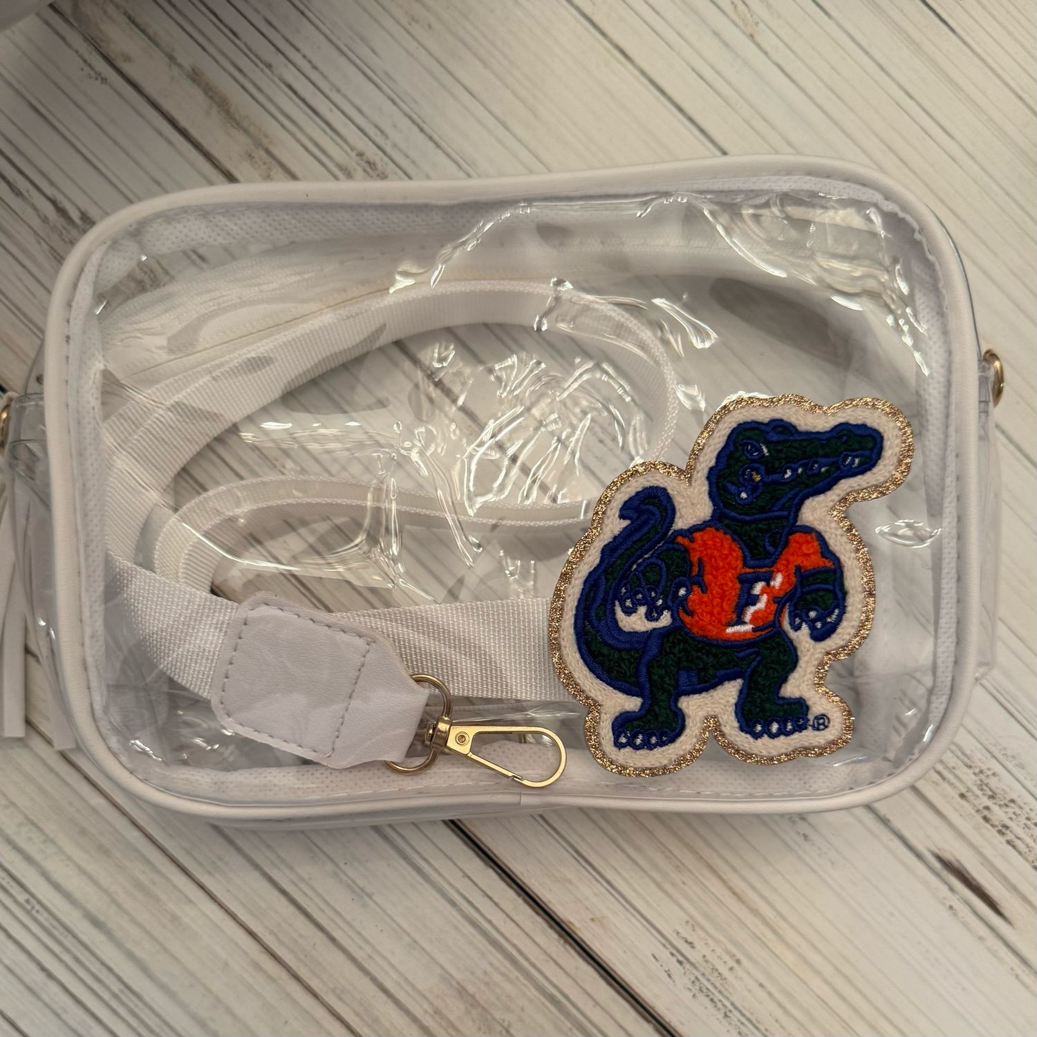 Gator Patch Clear Crossbody Purse