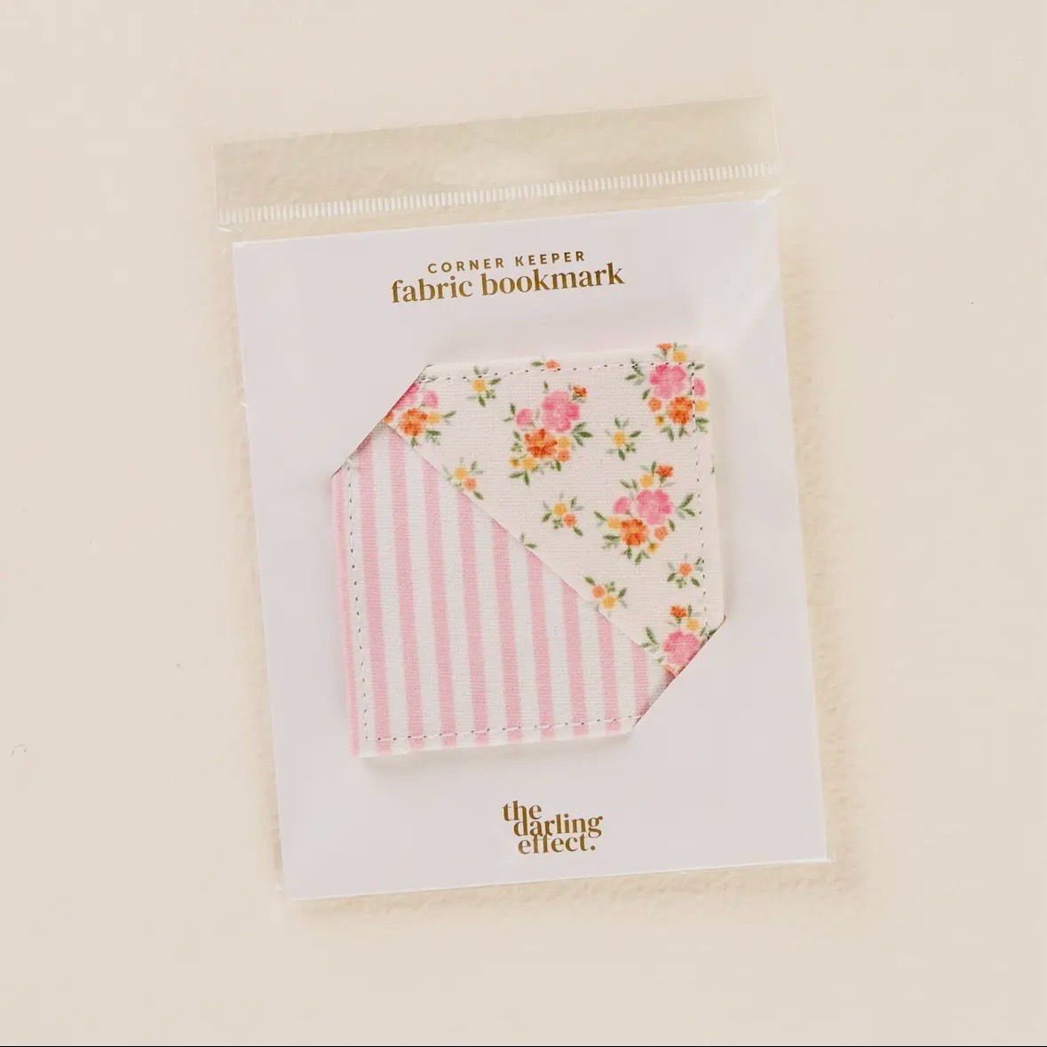 Corner Keeper Fabric Bookmark-Endless Daydream Cream Corner Keeper Fabric Bookmark-Endless Daydream Cream