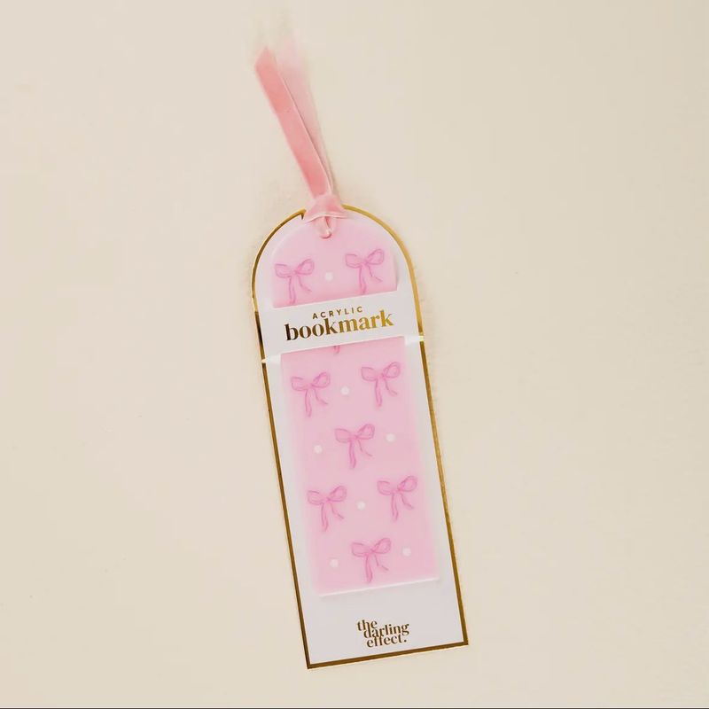 Acrylic Bookmark-Bows Pink