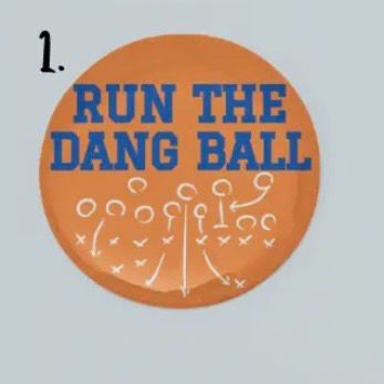 Game Day Buttons, Style: 2.5" Run the Dang Ball