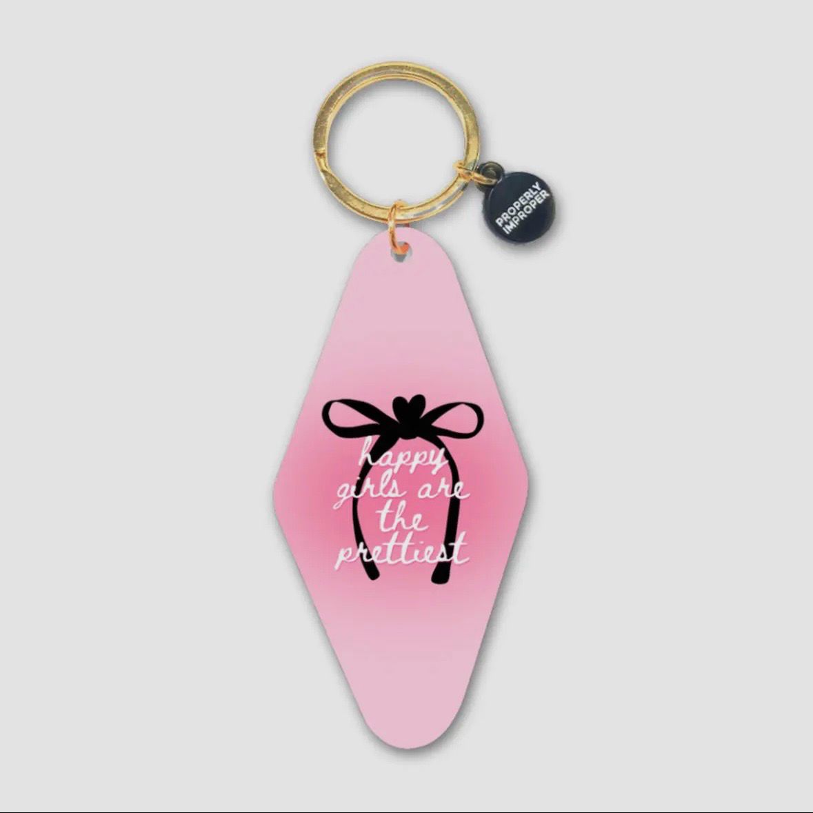 Motel Keychain Happy Girls Are The Prettiest