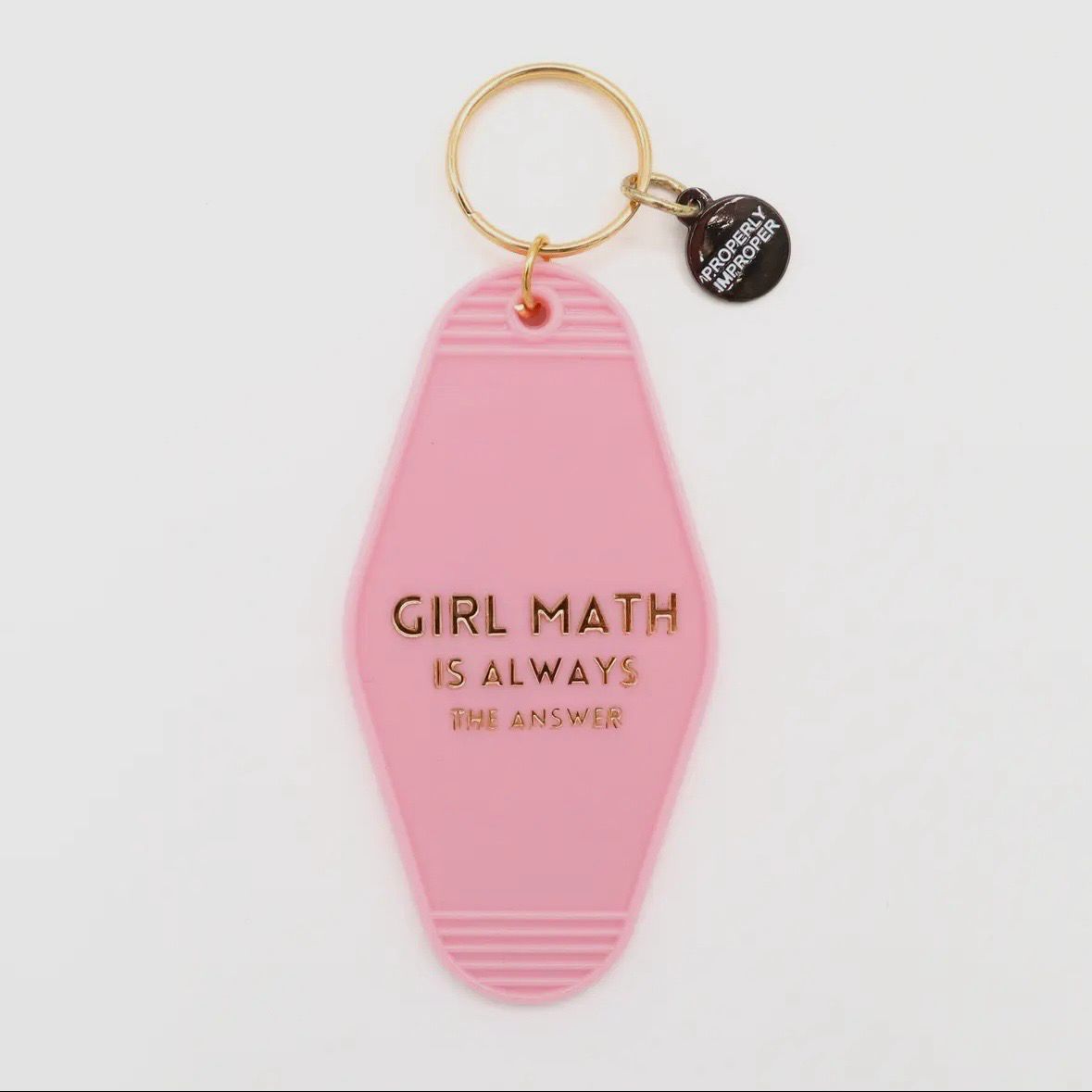 Motel Keychain Girl Math Is Always The Answer