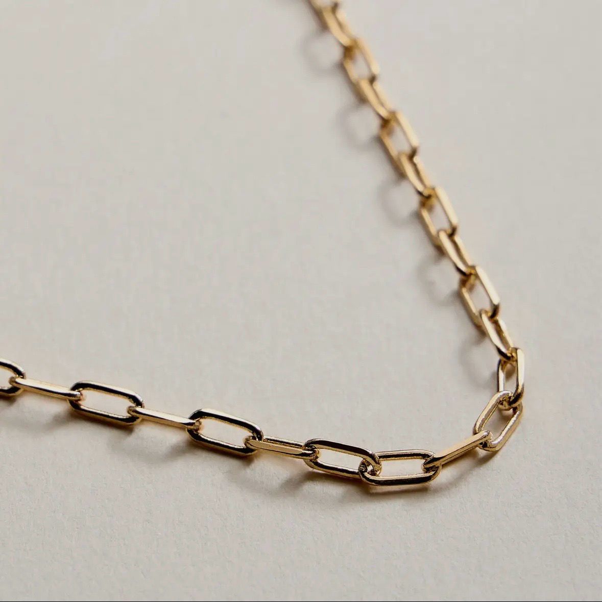 Gold Filled Paperclip Chain Necklace