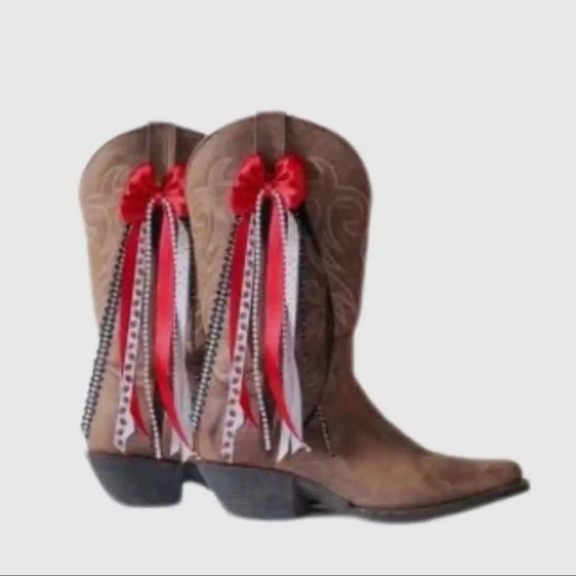 Boot Bows Red & Black
