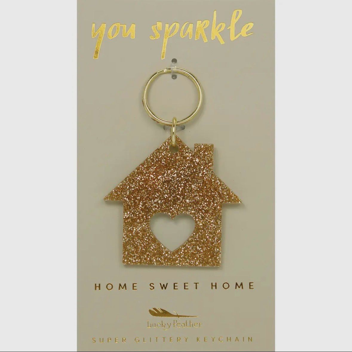 Glitter Keychain - Shape - House