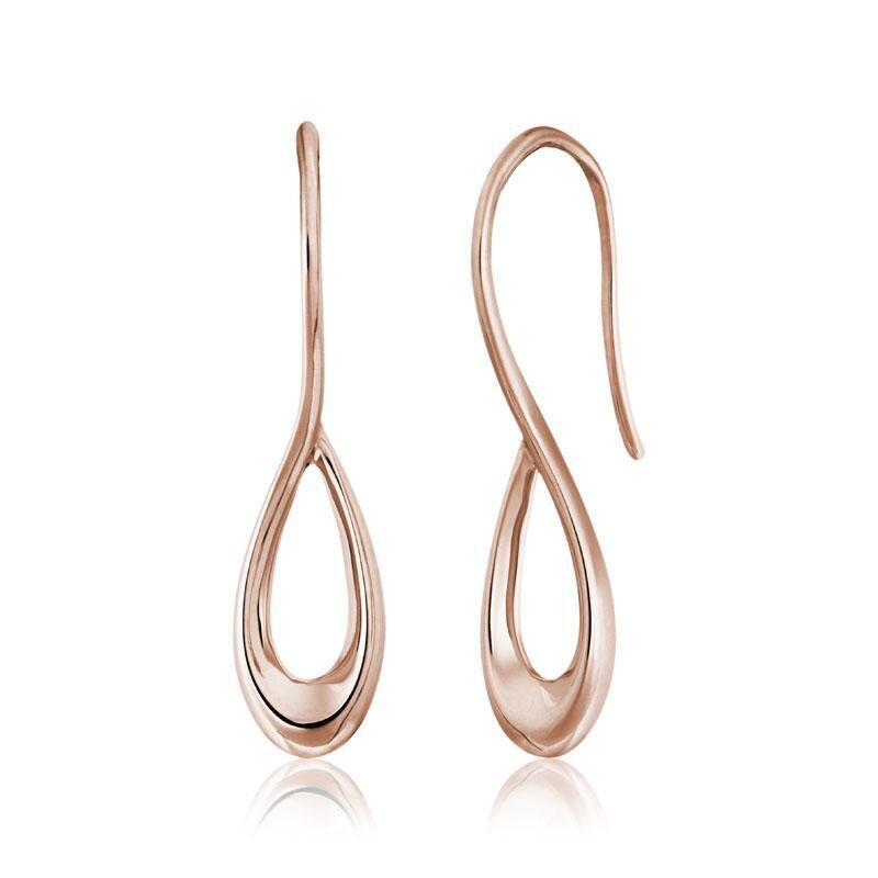 Rose Gold Small Pear Earrings