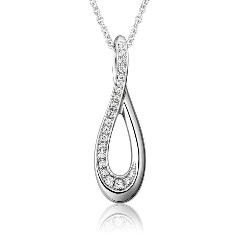 White Gold & Diamond Pendant Necklace