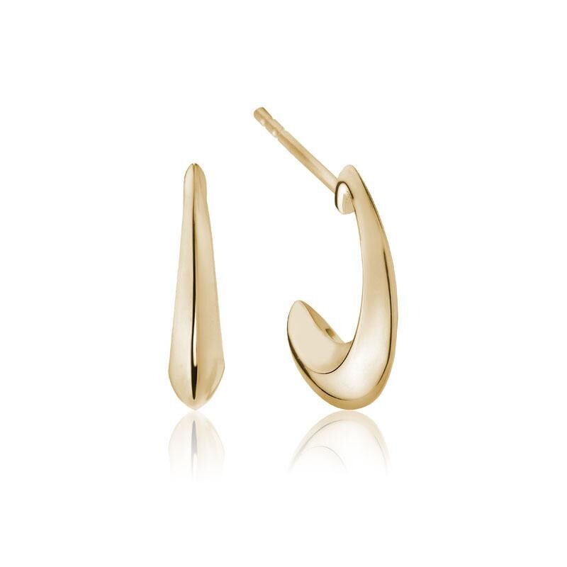 Yellow Gold "Huggie" Hoop Earrings