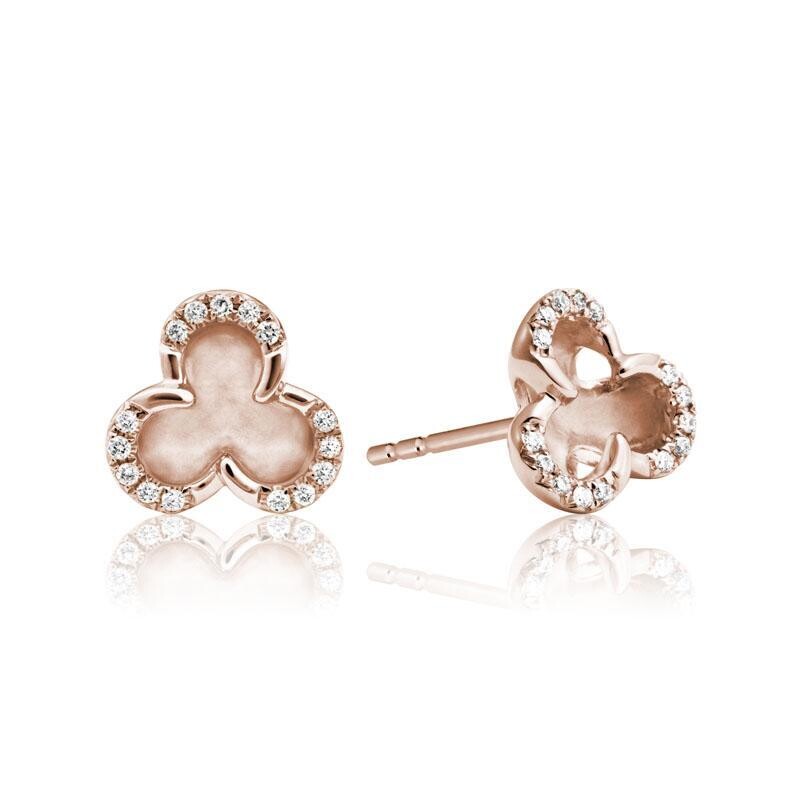 Rose Gold Diamond "Flower" Studs