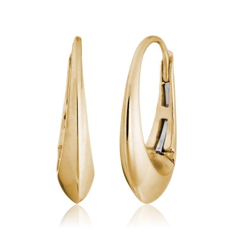Yellow Gold Hinged-Back Hoop Earrings