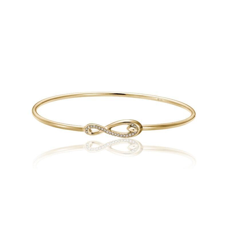 Yellow Gold & Diamond Bangle Bracelet