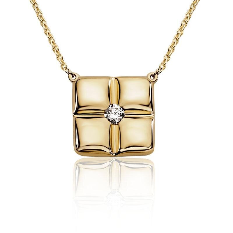 Yellow Gold & Diamond Pendant Necklace