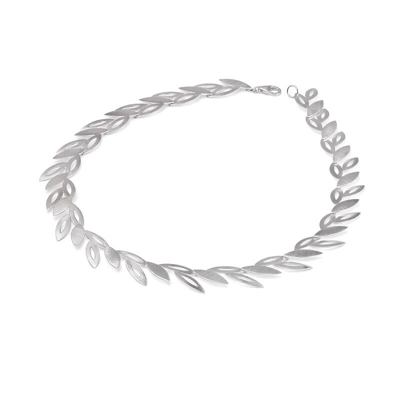 Silver & Rhodium Eternal-Leaf Necklace