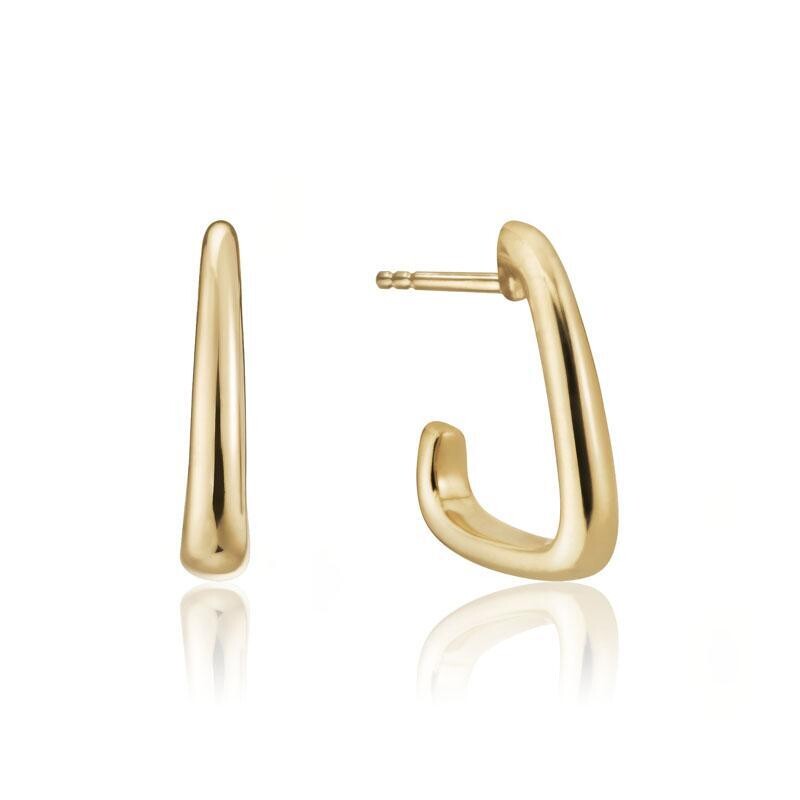 Yellow Gold "Huggie" Hoop Earrings