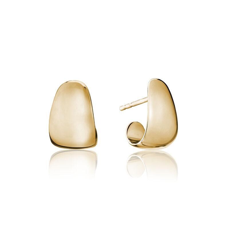 Yellow Gold Tight-Curl "Huggie" Hoops