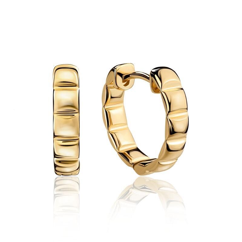 Yellow Gold Hinged Full-Hoop Earrings