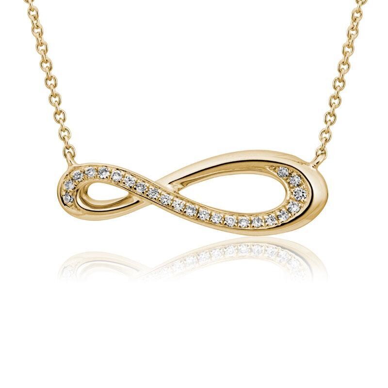 Yellow Gold & Diamond "Infinity" Necklace