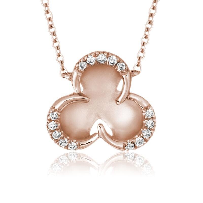 Rose Gold & Diamond "Flower" Necklace
