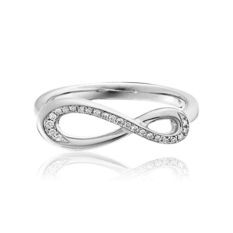 White Gold & Diamond "Infinity" Band Ring