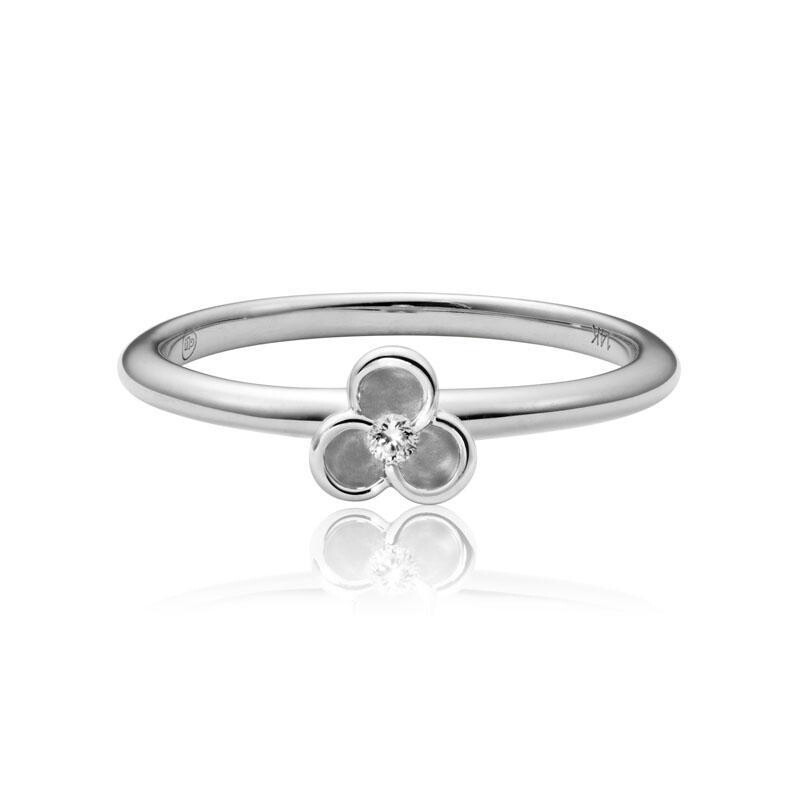White Gold & Diamond "Flower" Ring