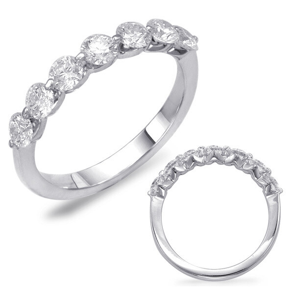 Single-Shared-Prong Round Billiant Diamond Band
