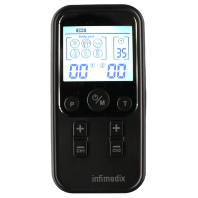 Infimedix TENS and EMS stimulation current device 3 in 1 for massage, pain therapy and muscle stimulation