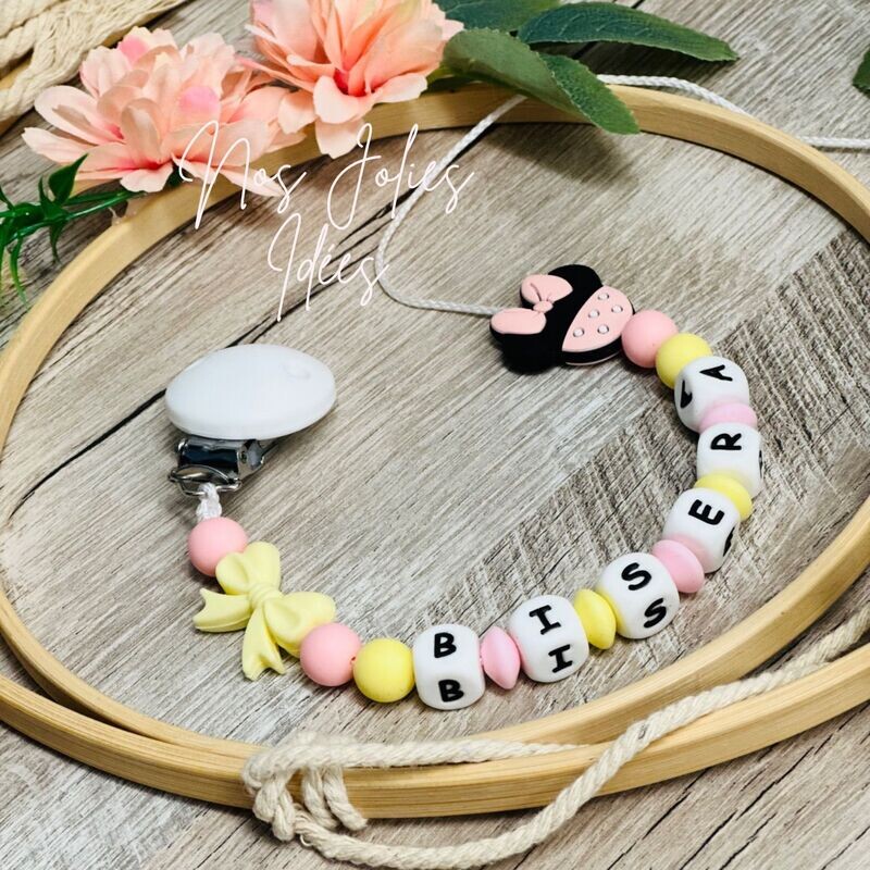 Attache tétine - Bonbon Sourie
