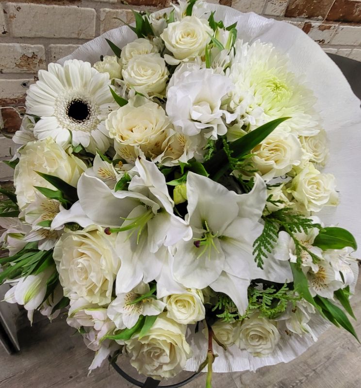 Ramos variados tonos blanco