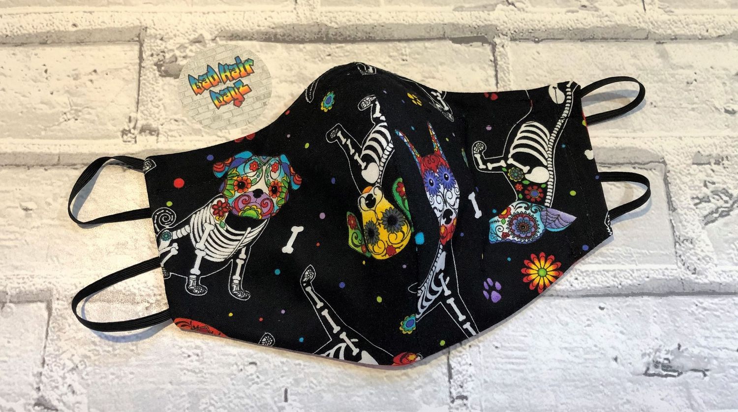 Dia De Los Muertos! Canine Reversible Face Mask