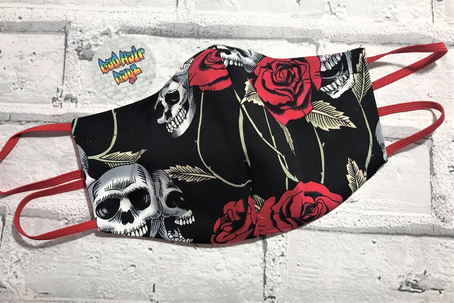 Gothic Rose! Red Reversible Face Mask