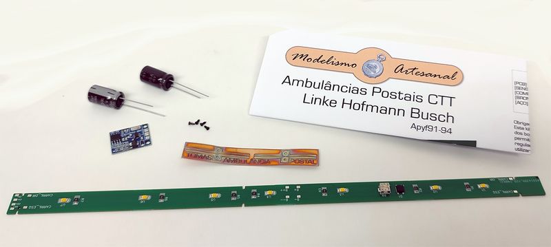 [H0] KIT ILUMINAÇÃO AMBULÂNCIA POSTAL LONGA CTT