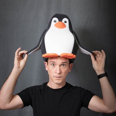 Schaumstoffhut Pinguin