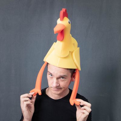 Schamustoffhut Huhn