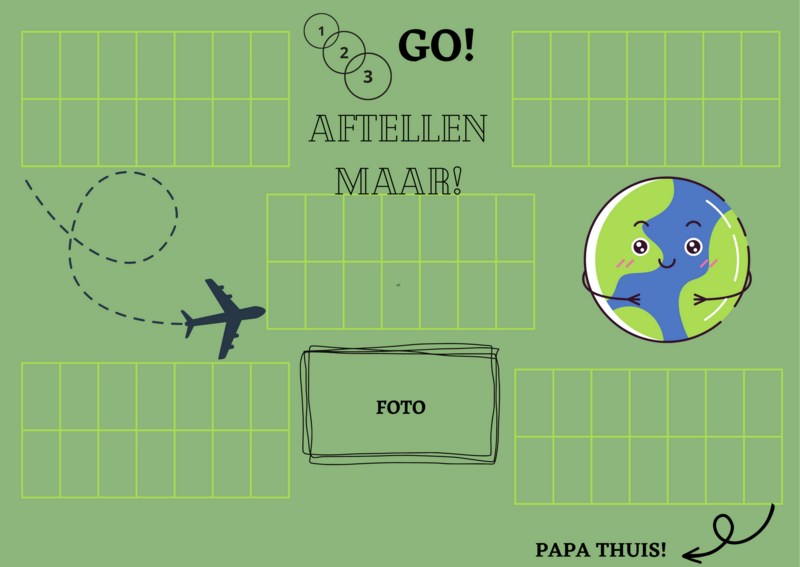 Sticker Aftelkalender "Around the World" A3 formaat
