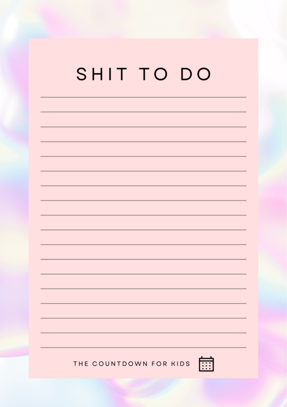 Notitieblokje "Shit to do" Pink A5 formaat