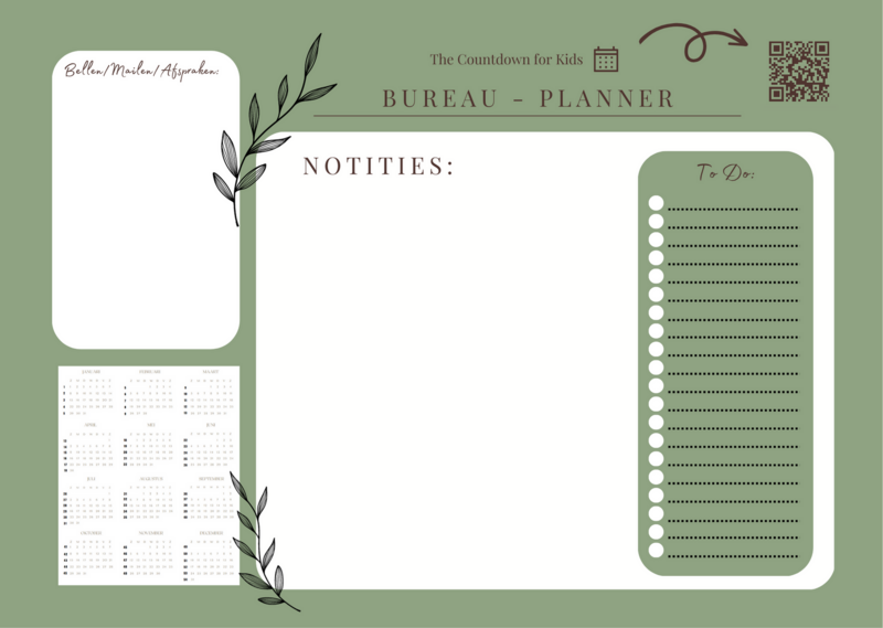 Bureau-planner Groen A3