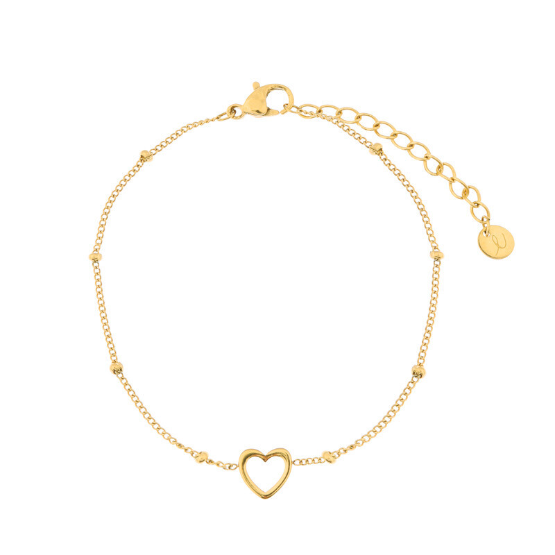 Share Armbandje Goudkleur Open Hartje - Kind