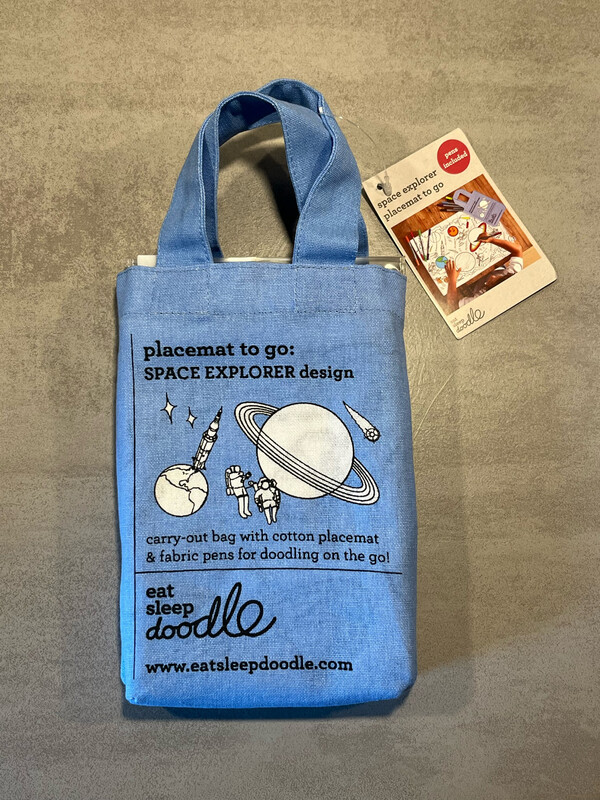 Placemat To Go “Space Explorer” met uitwasbare stiften