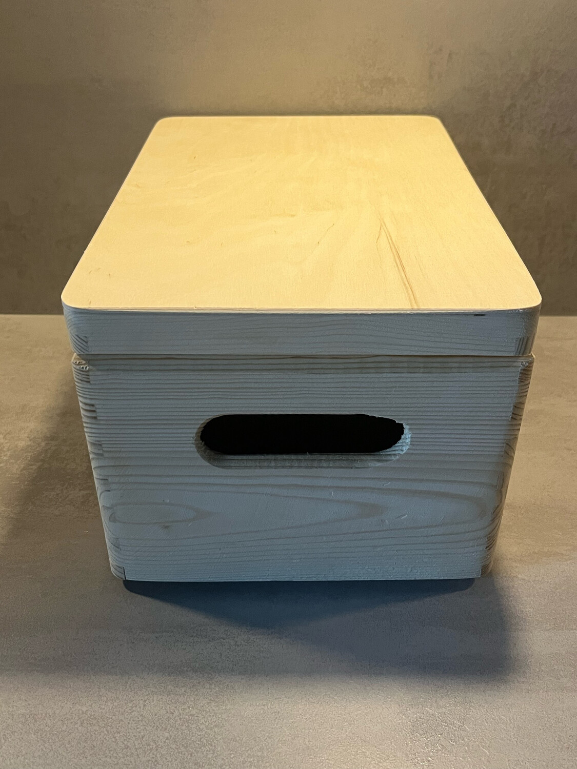 Herinneringenkist van hout met deksel Medium; met naam/tekst