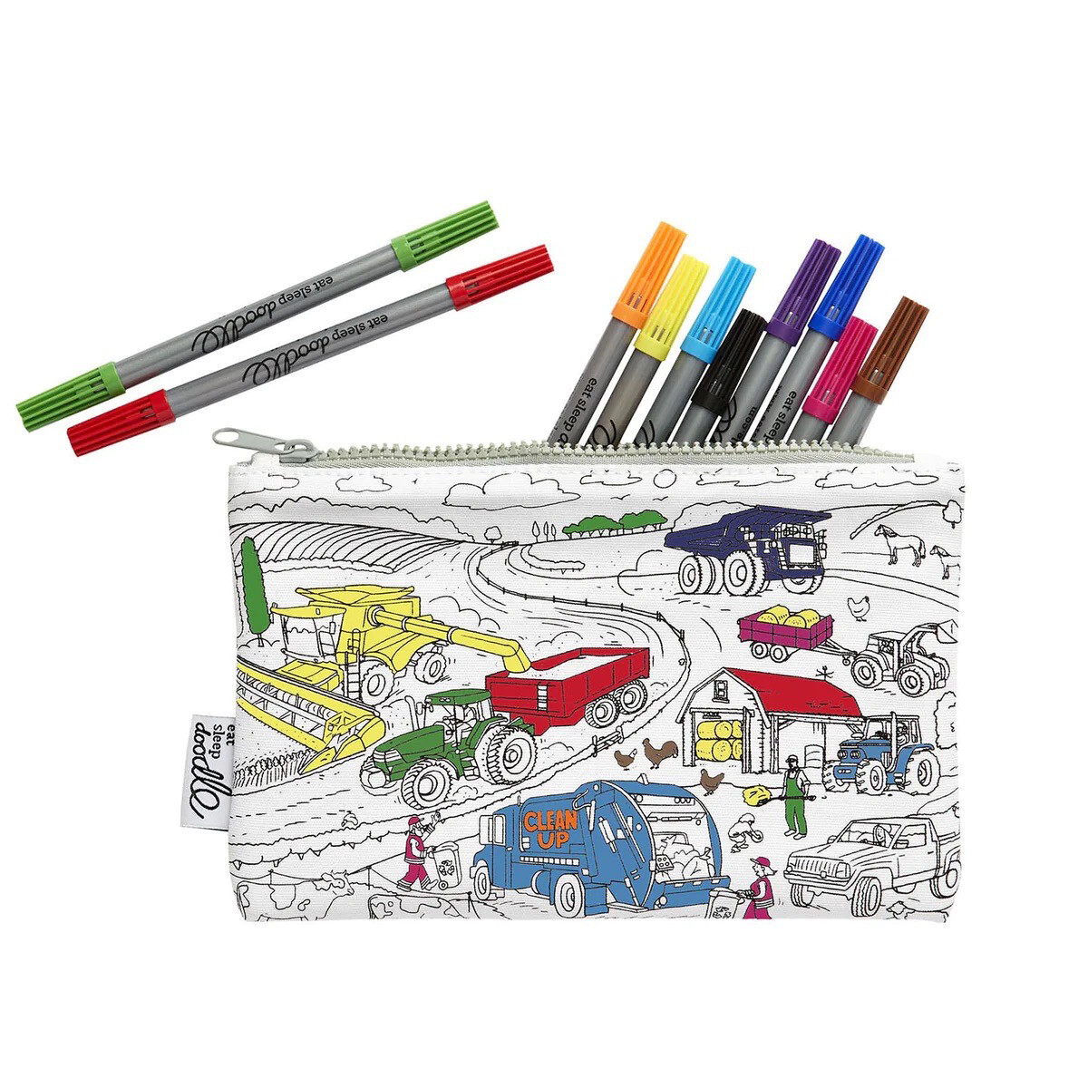 Etui Working Wheels incl. uitwasbare stiften