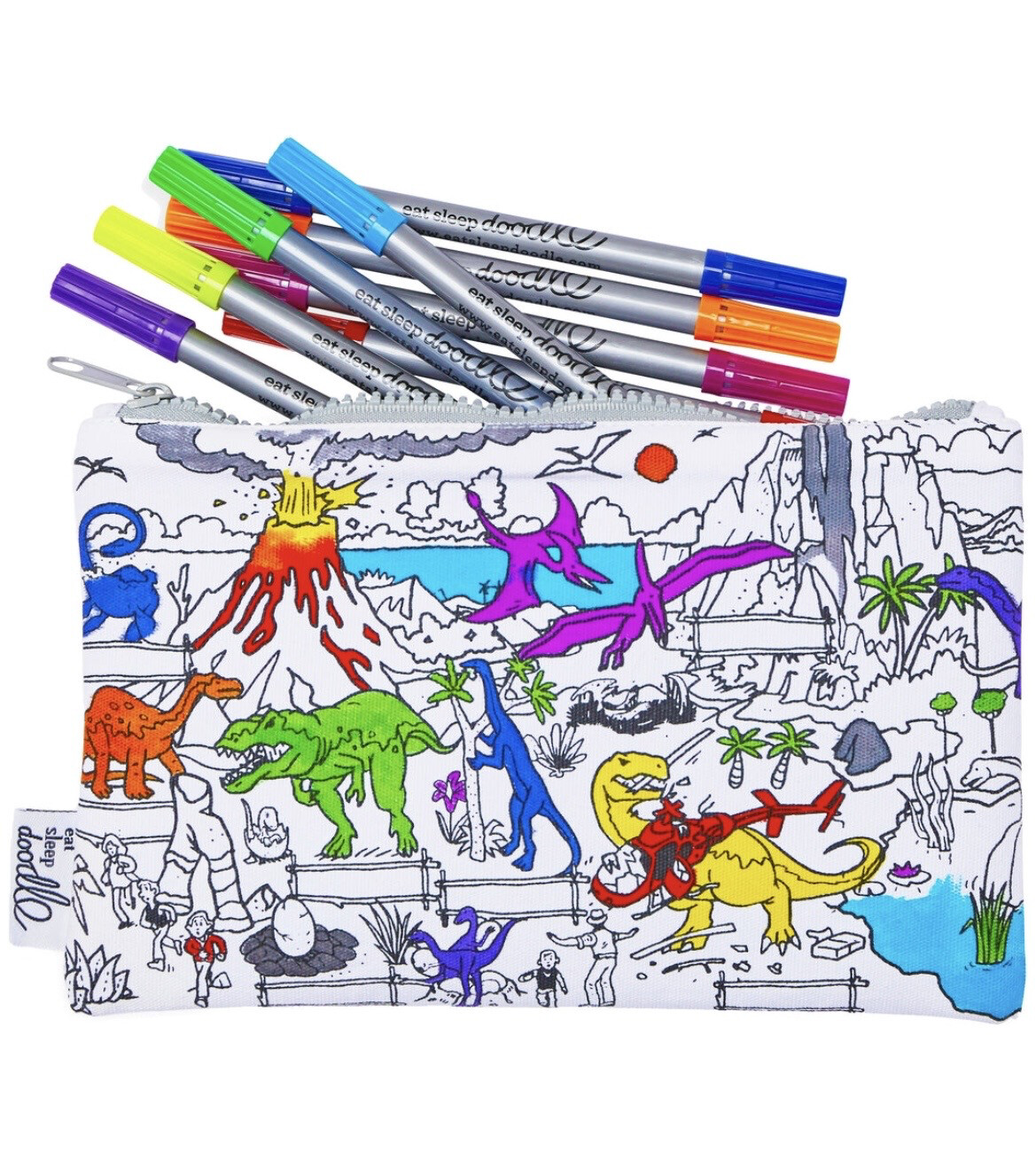 Etui Dinosaurs incl. uitwasbare stiften