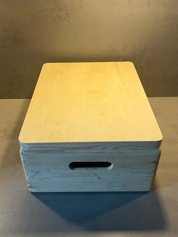 Herinneringenkist van hout met deksel Large; met naam/tekst