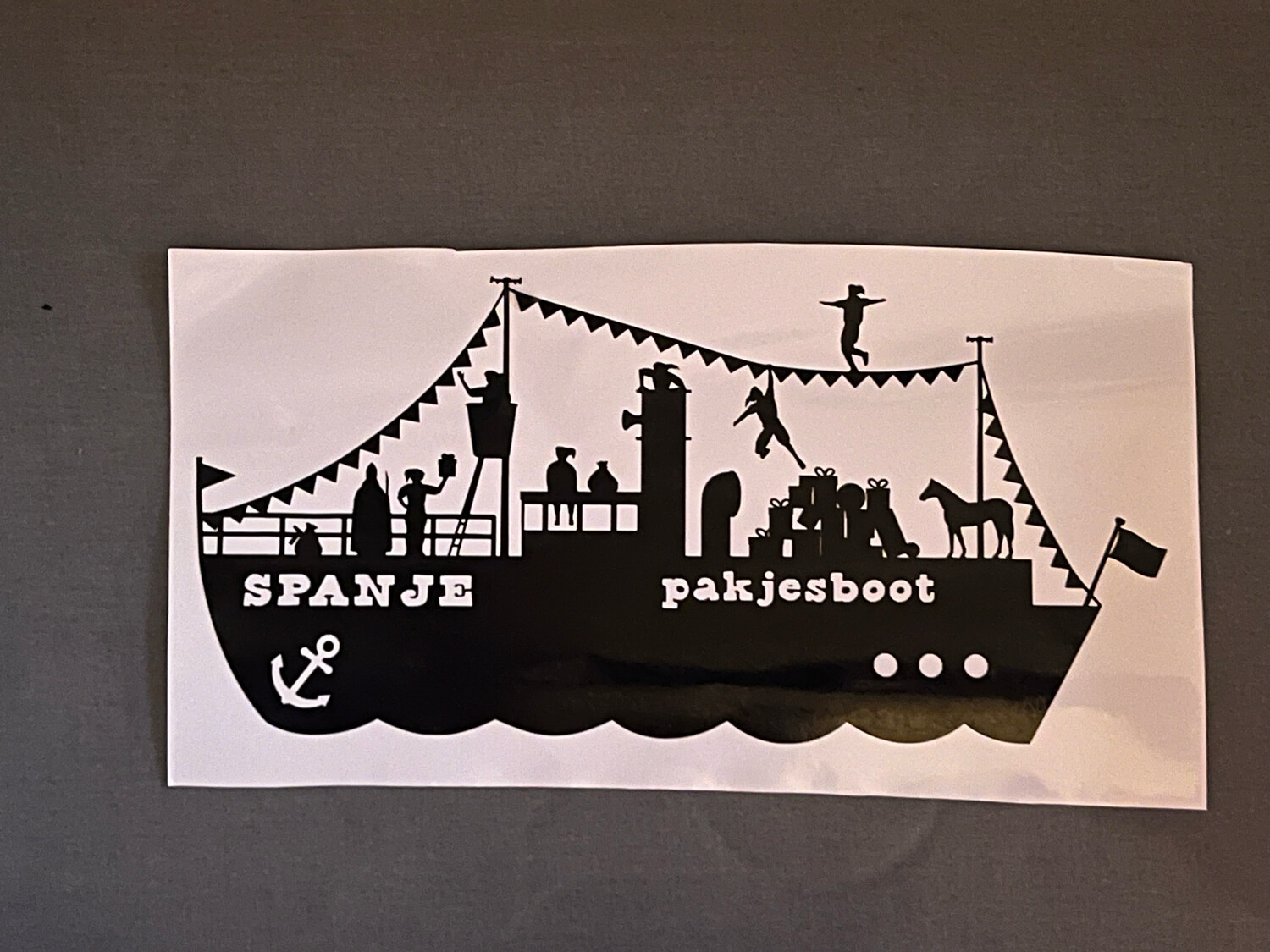 Statische Raamsticker Stoomboot