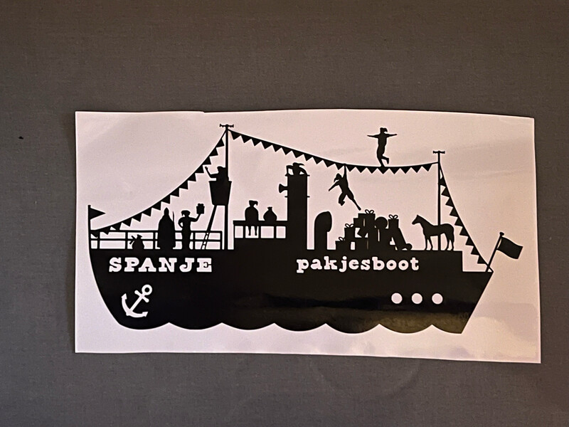 Statische Raamsticker Stoomboot