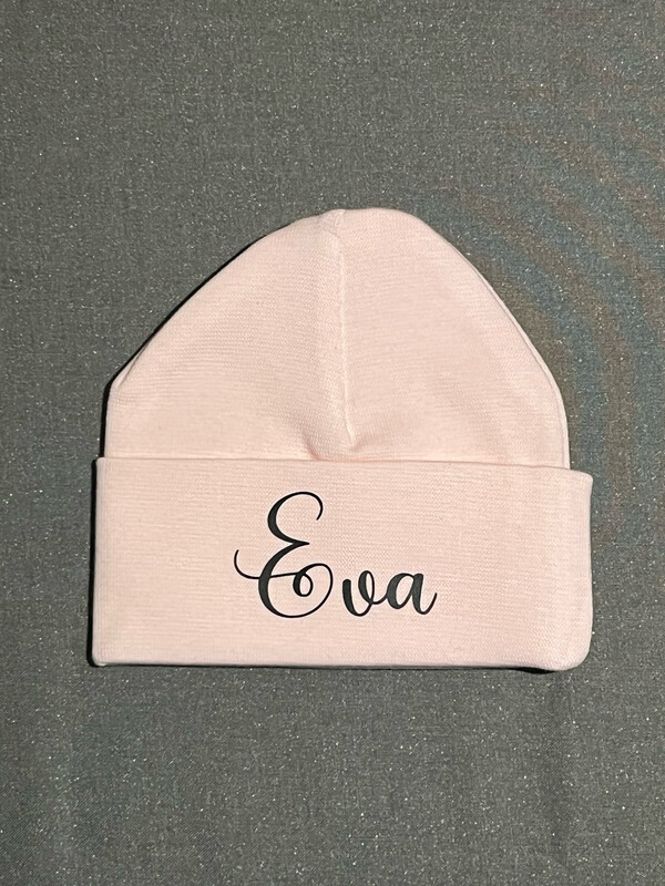 Babymuts met naam: Licht Roze