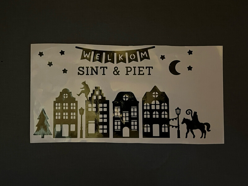 Statische Raamsticker Welkom Sint&Piet