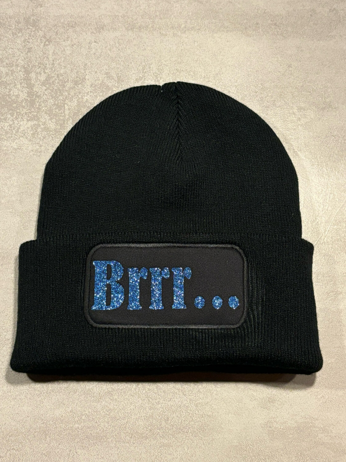 Muts/Beanie Zwart “Brrr…”